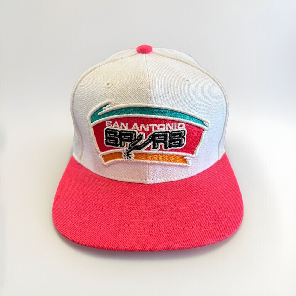 Mitchell & Ness San Antonio Spurs Red and White Hat